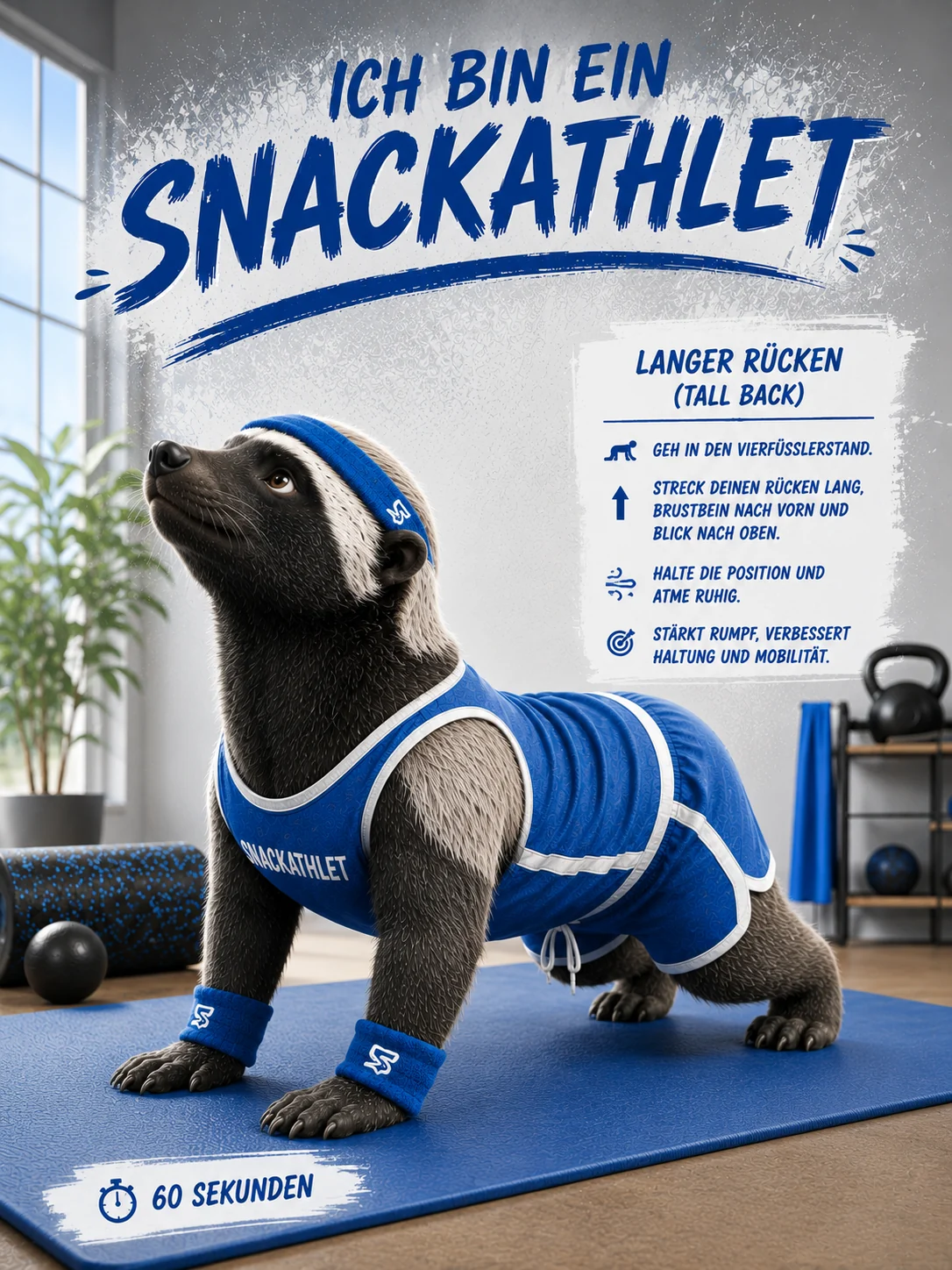 SnackAthlet im Vierfüßlerstand
