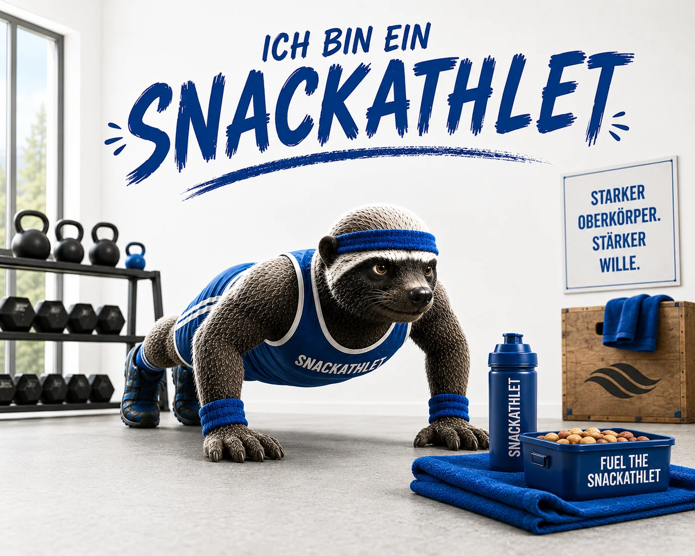 SnackAthlet beim Liegestütz