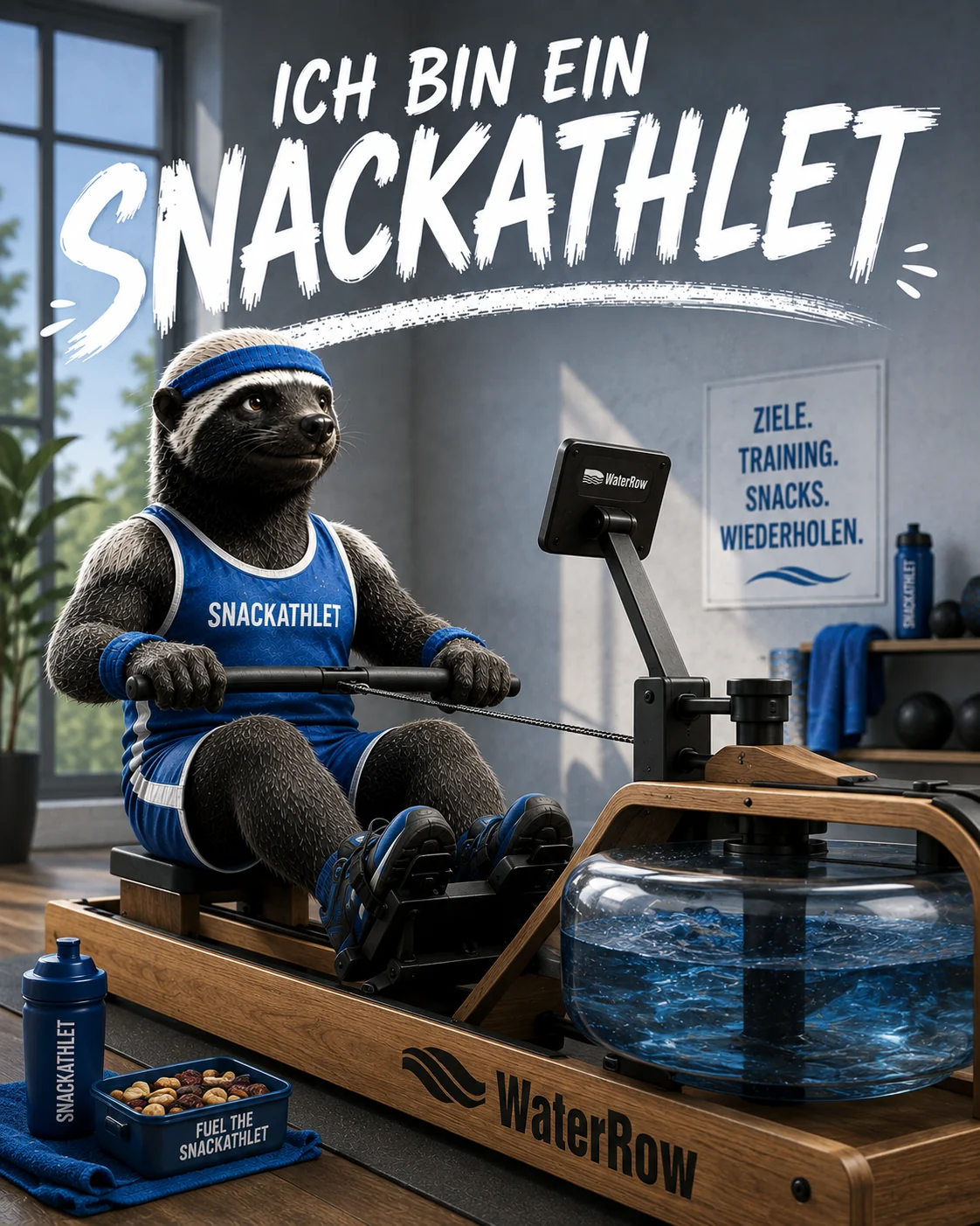 SnackAthlet am Rudergerät