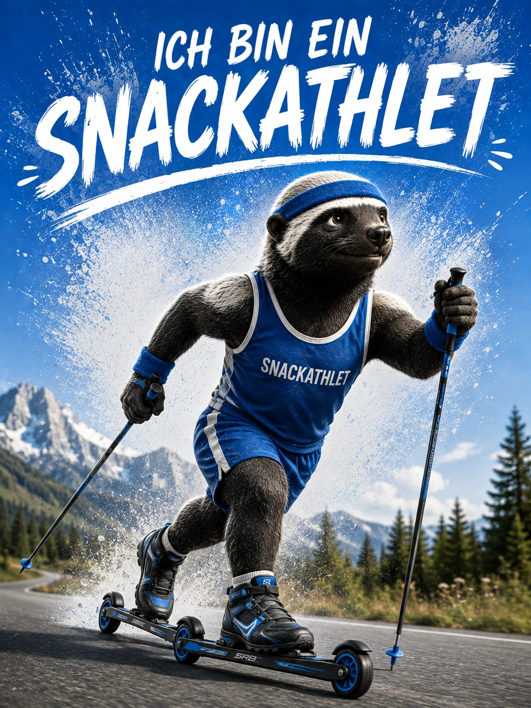 SnackAthlet auf Skirollern