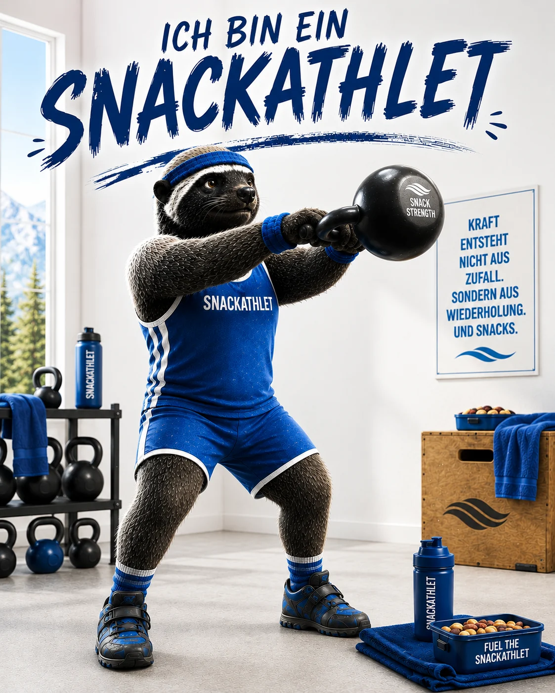 SnackAthlet mit Kettlebell